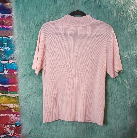 Croft & Barrow Short Sleeve Ribbed Top Size L NWOT - Picture 2 of 9